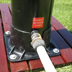 Douche Solaire Aluminium 40 Litres Avec Mitigeur - Installation Exterieure Pour Piscine Et Jardin - Se Raccorde A Un Tuyau