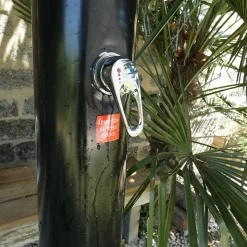 Douche Solaire Aluminium 40 Litres Avec Mitigeur - Installation Exterieure Pour Piscine Et Jardin - Se Raccorde A Un Tuyau