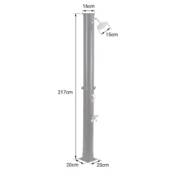 Douche solaire FIDGI noire 35L - HAPPY GARDEN