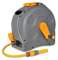 Dévidoir mural compact équipé avec tuyau d'arrosage Hozelock 25 m
