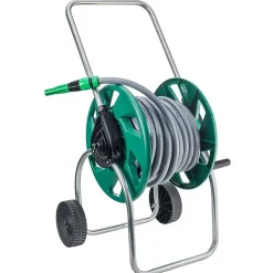 Dévidoir sur roues avec tuyau 15 mm 20 m