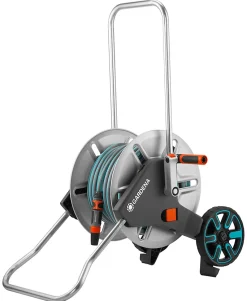 Dévidoir sur roues Gardena CleverRoll M métal équipé avec tuyau d'arrosage 25m
