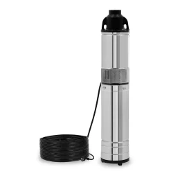 EBERTH Pompe pour puits profond 4" en acier inoxydable, électrique 750 W, diamètre 4 pouces, profondeur de travail max. 15 m