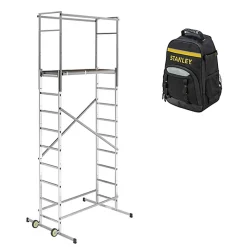 Echafaudage domestique: Hauteur de travail max 4.5m + Sac à dos de chantier - 9475-901-SAC