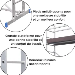 Echafaudage En Aluminium Hauteur De Travail 5m