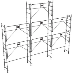 Echafaudage fixe de façade 68m² - Structure seule - Version garde-corps - DUO68GC-PI-S