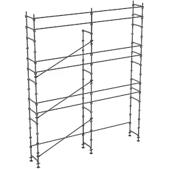 Echafaudage fixe de façade 56m² - Structure seule + Lisses - DUO56-S