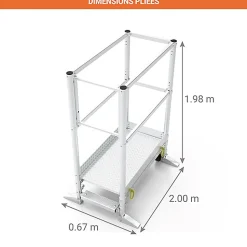 Echafaudage pour escalier - Hauteur max. de travail 4.00m - PFE