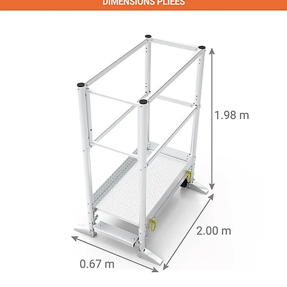 Echafaudage pour escalier - Hauteur max. de travail 4.00m - PFE