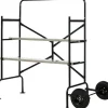 Echafaudage roulant avec garde-corps pliable et ajustable