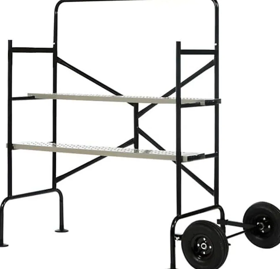 Echafaudage roulant avec garde-corps pliable et ajustable