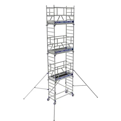 Echafaudage roulant en aluminium - Hauteur de travail max 9.85m - 22403680