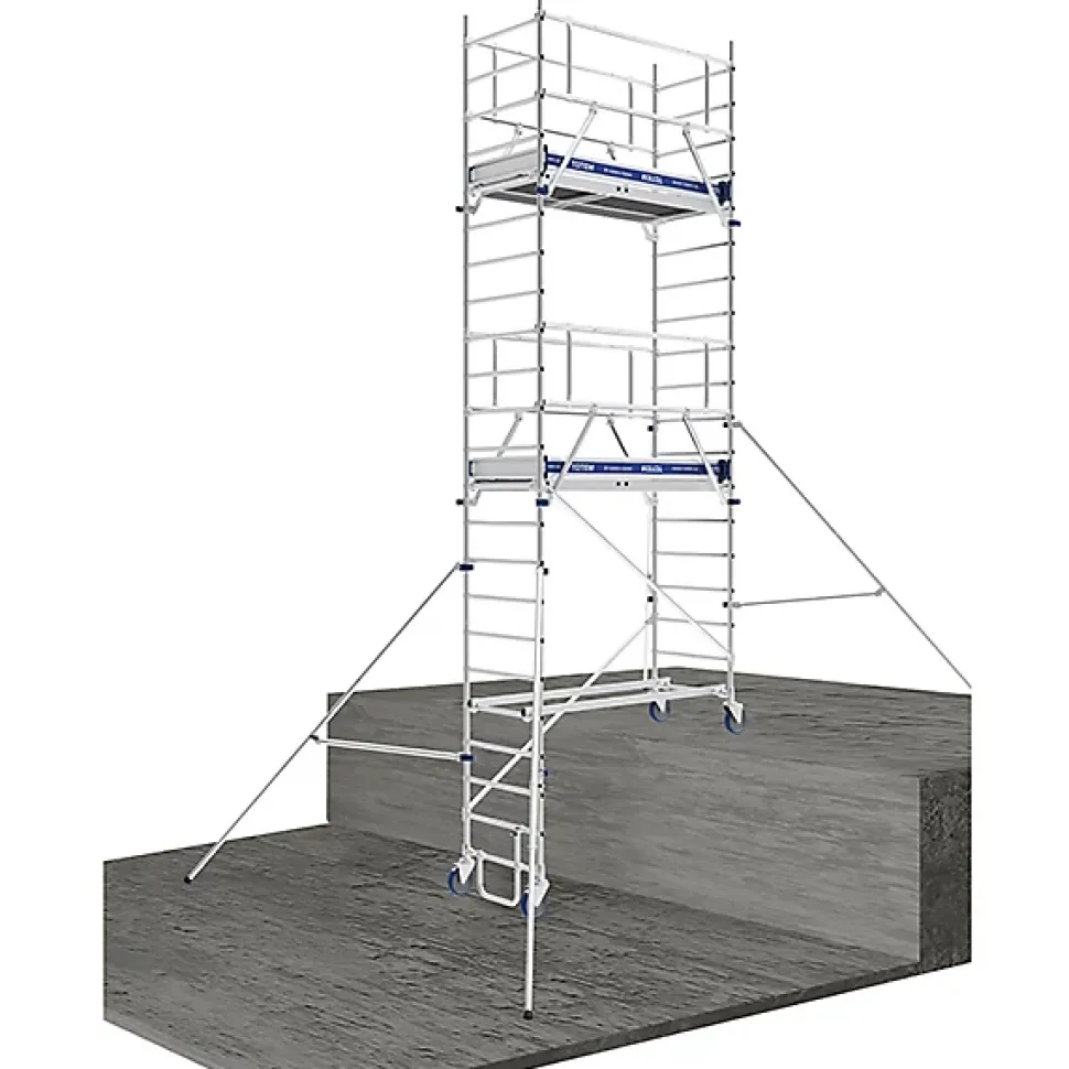Echafaudage roulant en aluminium - Hauteur de travail max 9.85m - 22403680