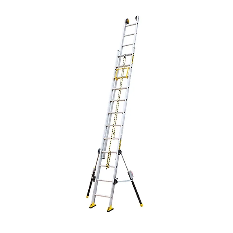 Echelle 2 plans de longueur 6.60m - Pieds stabilisateurs repliables - 2x14 barreaux - 512414