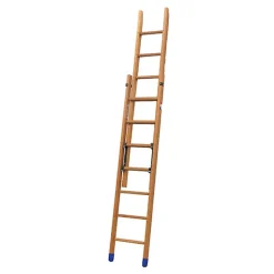 Echelle bois coulissante 2x11 barreaux - Hauteur à atteindre 4.70m - BCM2-300