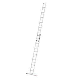 Echelle coulissante à main 2 plans 2x15 échelons en aluminium 7,6m/8,4m Hailo ProfiStep Duo