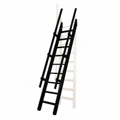 Echelle de meunier rabattable : 55cm de large - Hauteur à franchir 3m - Couleur : Noir (RAL 9017) - MSP/CC/2R