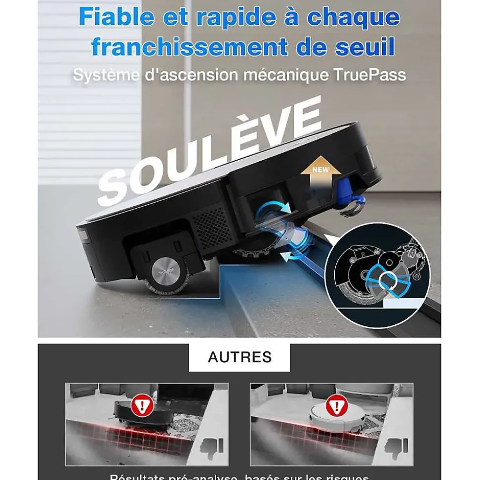ECOVACS X11 PRO OMNI - Robot Aspirateur Laveur avec Blast - 19500 Pa - PowerBoost Ultra-Rapide - OZMO Roller 2.0 - ZeroTangle 3.