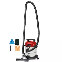 Einhell Aspirateur eau/poussière TC-VC 1812/1 S - 1250W - cuve inox 12L - soufflerie - accessoires inclus