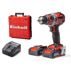 Einhell Perceuse Visseuse sans fil TE-CD 18/50 Li BL - 2 vitesses - 20 positions - 2 batteries Power X-Change 2,0Ah