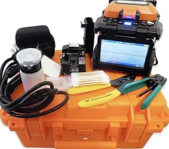 Elfcam - Soudeuse Fibre Optique S10, Cœur à Cœur, 4 Moteurs, Écran 5", Batterie 6400mAh, Kit SM/MM/DS/NZDS Inclus