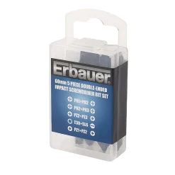 Embout de vissage assortis double extrémité Erbauer - 5 pièces