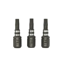 Embout de vissage torsion impact TX15 25 mm Erbauer - 3 pièces