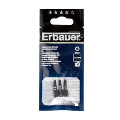 Embout de vissage torsion impact TX20 25 mm Erbauer - 3 pièces