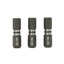 Embout de vissage torsion impact H6 25 mm Erbauer - 3 pièces