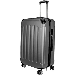 Ensemble De 3 Valises à 4 Roues, Serrure à Combinaison, Poignée Télescopique, Gris Foncé