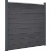 Ensemble de panneaux de clôture gris 180x186 cm WPC vidaXL
