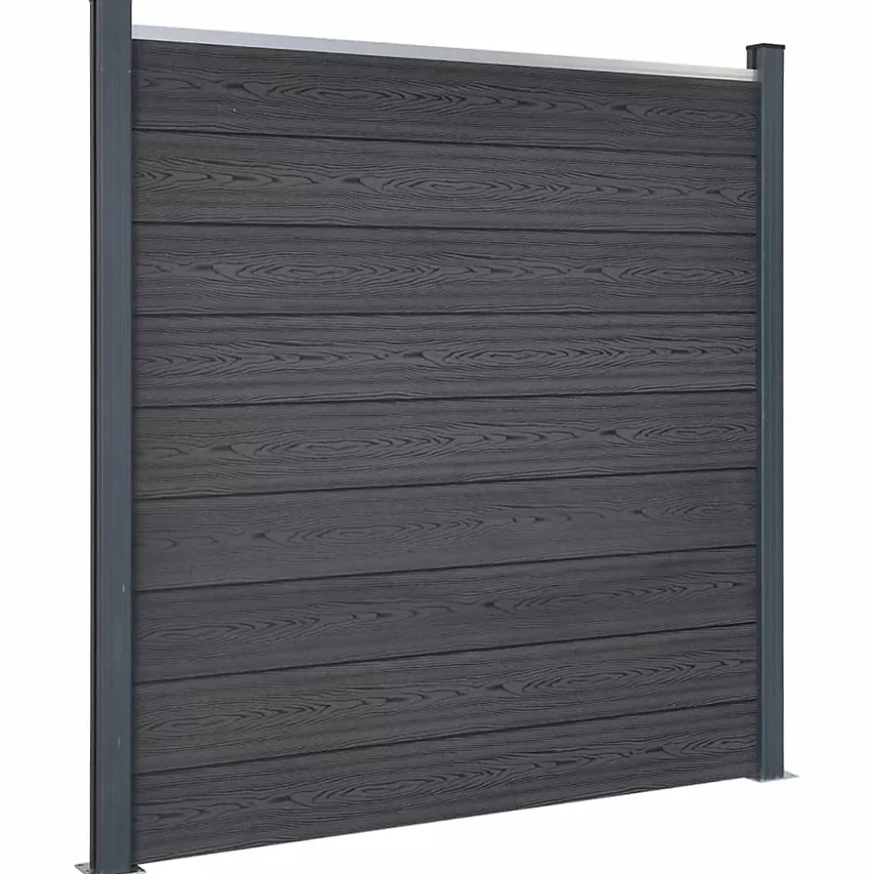 Ensemble de panneaux de clôture gris 180x186 cm WPC vidaXL