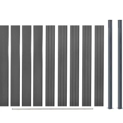 Ensemble de panneaux de clôture gris 180x186 cm WPC vidaXL