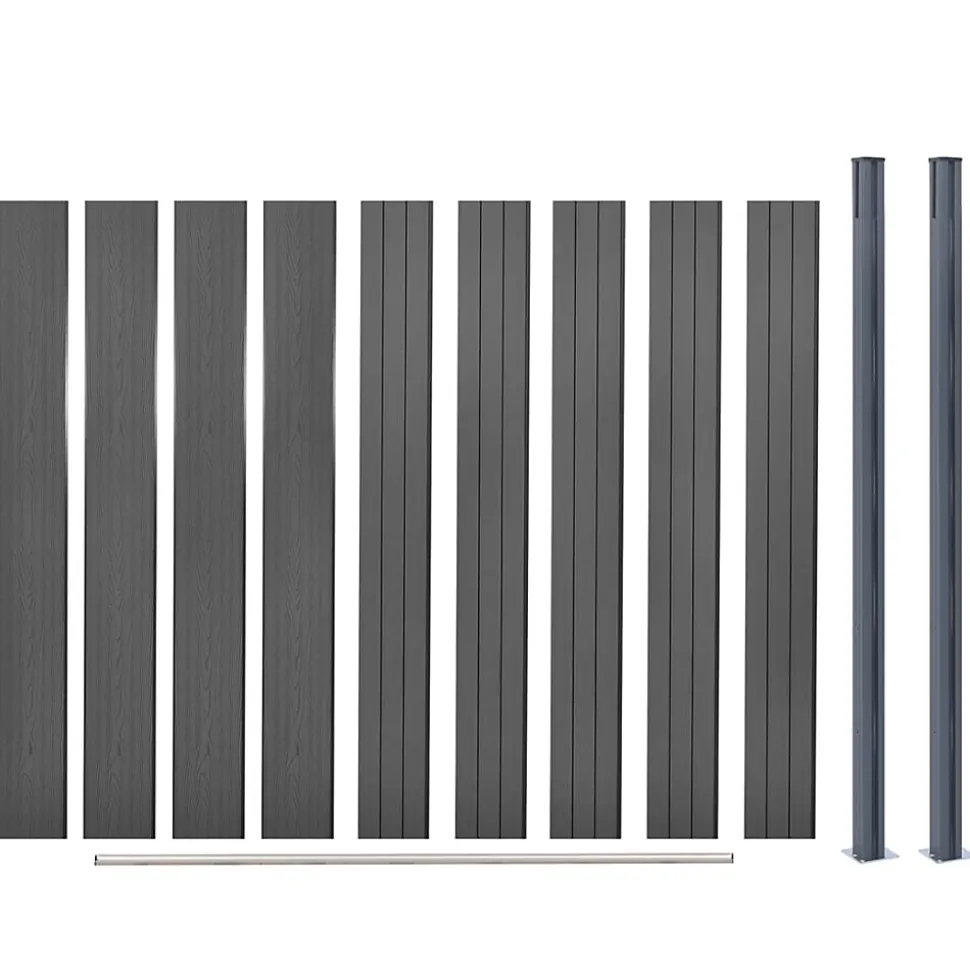 Ensemble de panneaux de clôture gris 180x186 cm WPC vidaXL