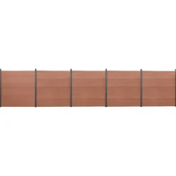 Ensemble de panneaux de clôture marron 872x186 cm WPC vidaXL