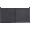 Ensemble de panneaux de clôture gris 353x186 cm WPC vidaXL