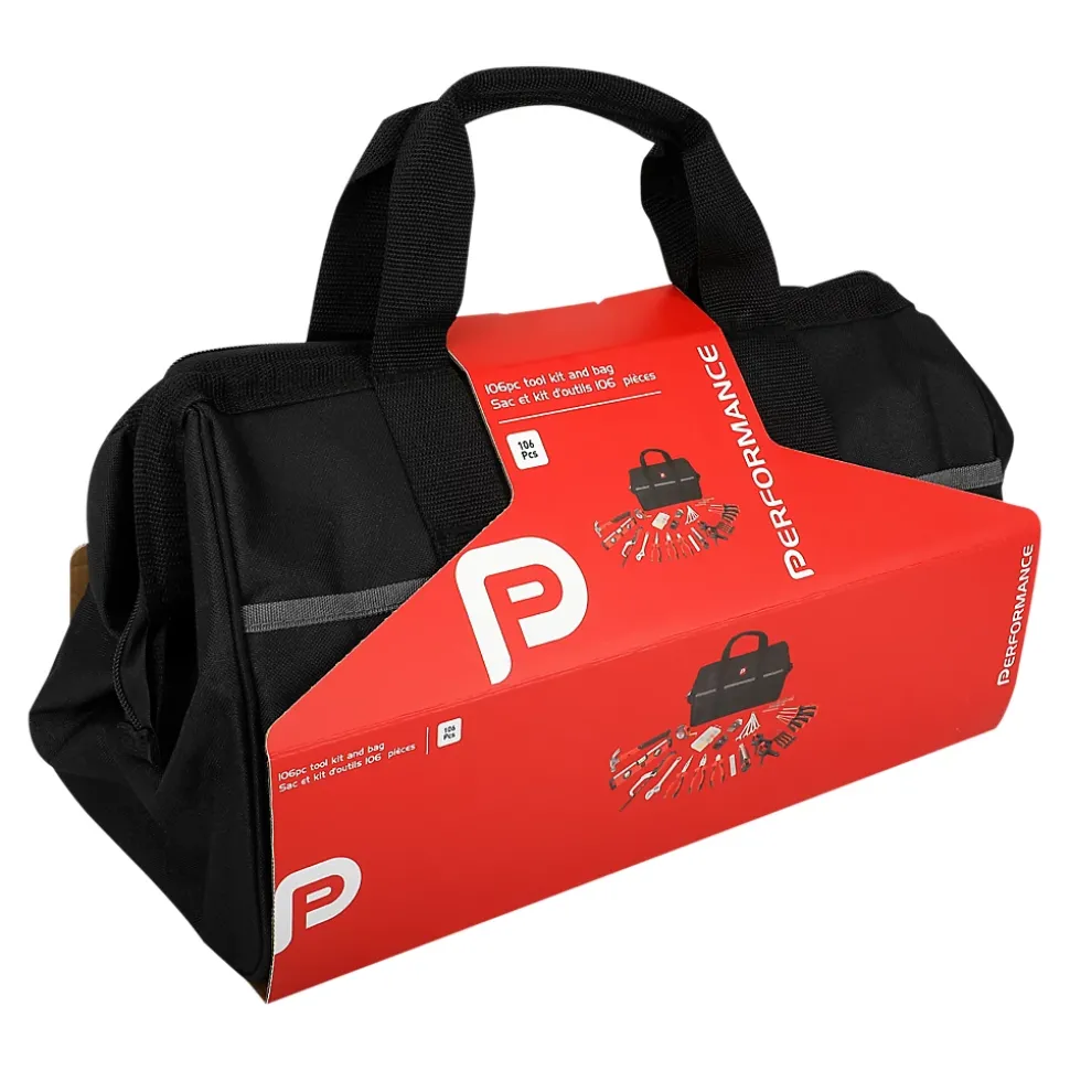 Ensemble d’outils 106 pièces avec sac à outils textile 41 cm – Performance Power