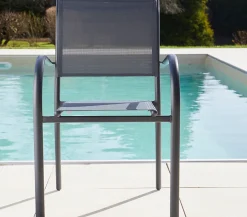 Ensemble table de jardin en aluminium et 8 assises - honfleur xl beziers - ozalide
