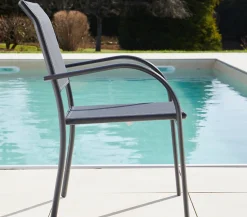 Ensemble table de jardin en aluminium et 8 assises - honfleur xl beziers - ozalide