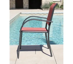Ensemble table de jardin en aluminium et 8 assises - honfleur xl beziers - ozalide