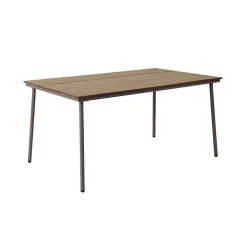 Ensemble table de jardin ovale 150x90 cm et 6 chaises taupe Oviala