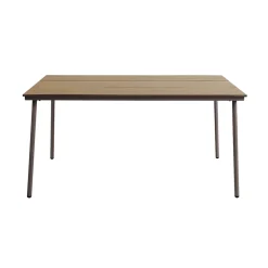 Ensemble table de jardin ovale 150x90 cm et 6 chaises taupe Oviala