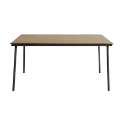 Ensemble table de jardin ovale 150x90 cm et 6 chaises gris anthracite Oviala
