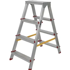 Escabeau 2 x 4 marches en Aluminium Charge 150 kg Hauteur 0,90 m VITO