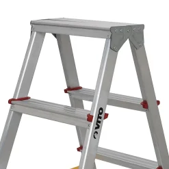 Escabeau 2 x 4 marches en Aluminium Charge 150 kg Hauteur 0,90 m VITO