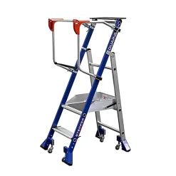 Escabeau de rayonnage 2 marches - Hauteur de travail max. 2.50m - 614912