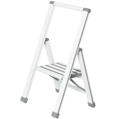 Escabeau pliant 1 marche - Blanc