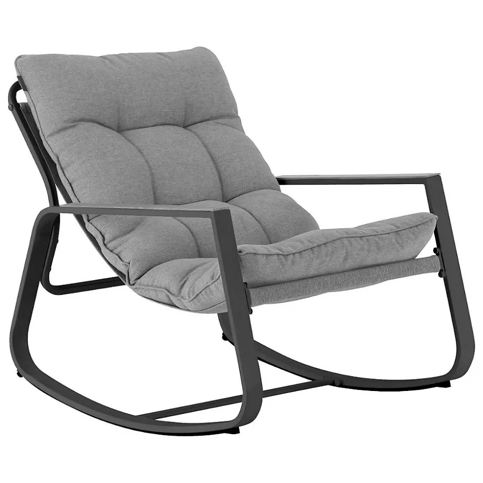 Fauteuil à bascule de jardin Felinio gris - Hespéride