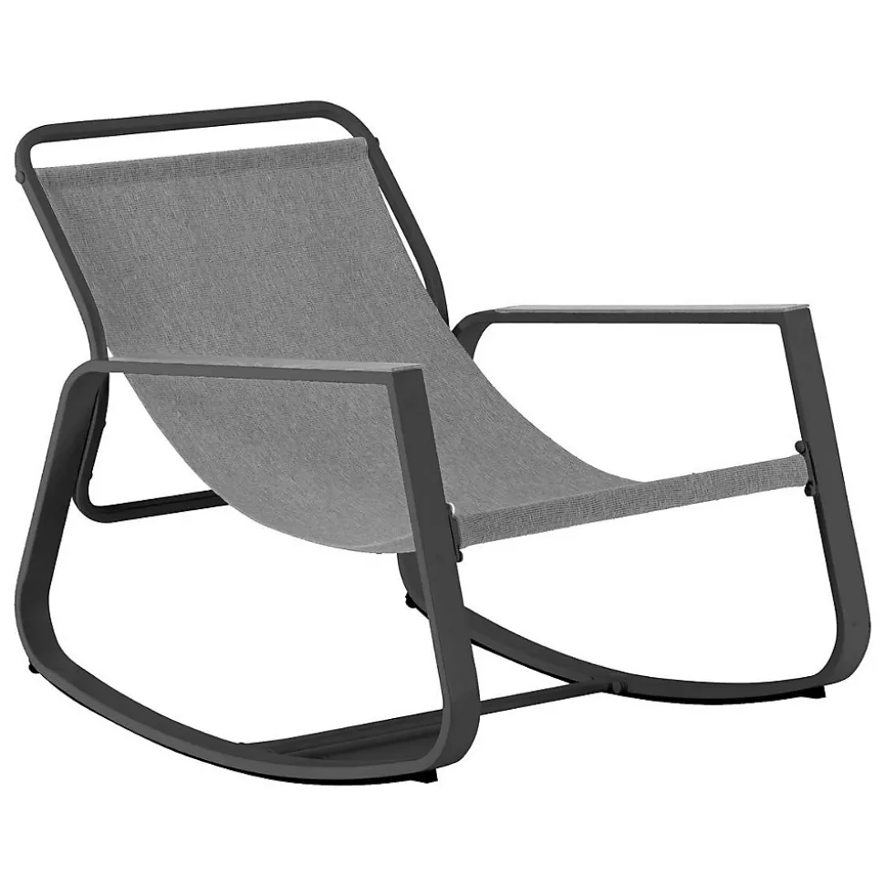 Fauteuil à bascule de jardin Felinio gris - Hespéride
