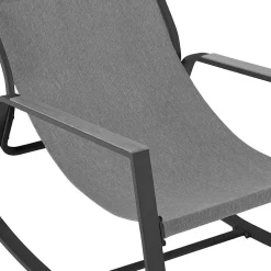 Fauteuil à bascule de jardin Felinio gris - Hespéride